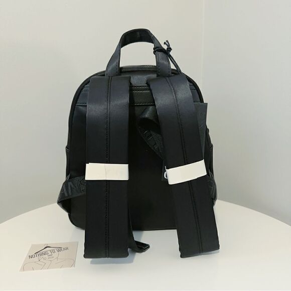 ⭕️ VERSACE JEANS Backpack Black Nylon Designer Logo - Picture 4 of 10